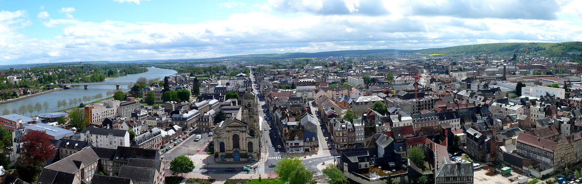 Vue panoramique d'Elbeuf